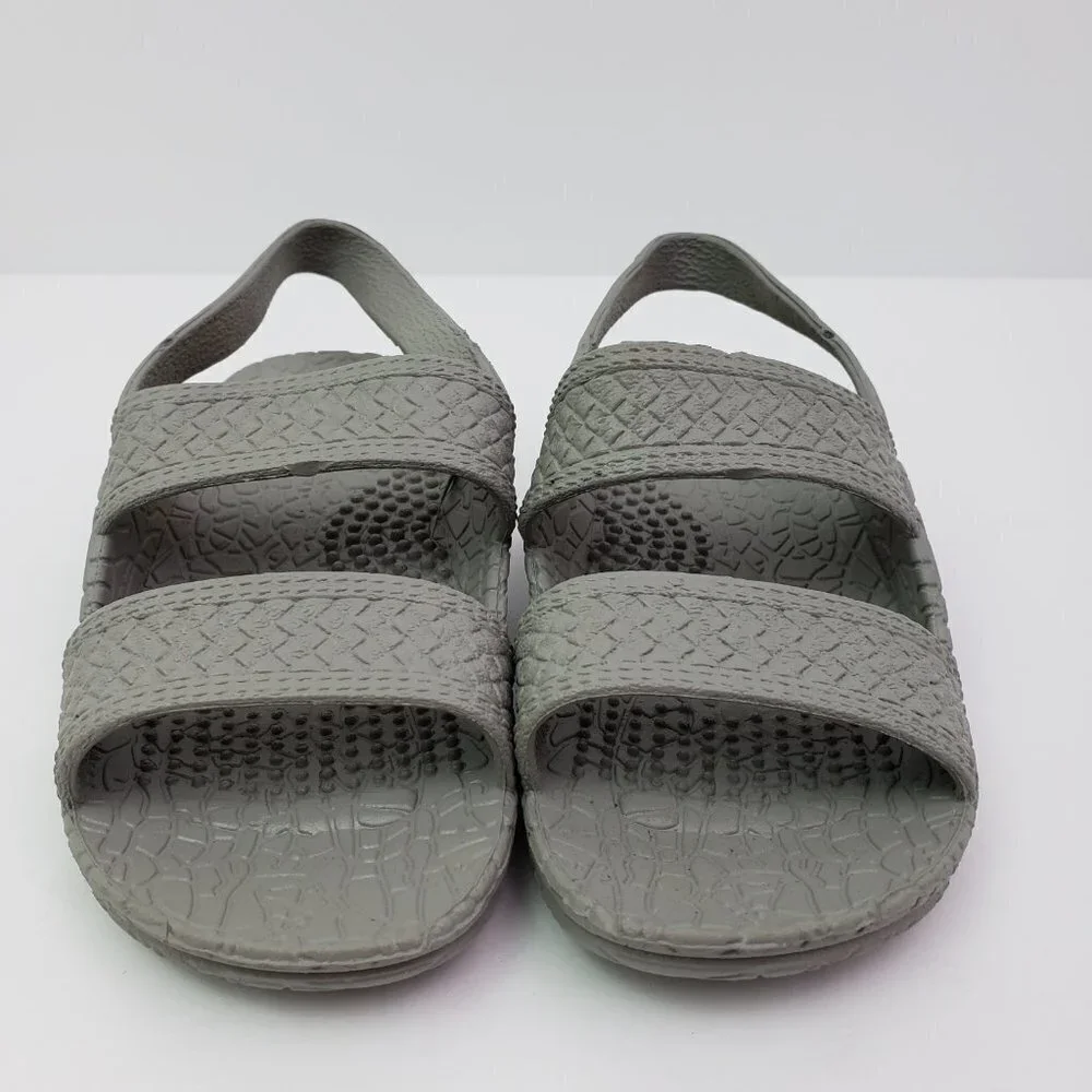 NEW Hawaii J Slips Toddler Kids Size 8/9 Silver Surf Slip On Jesus Sandals